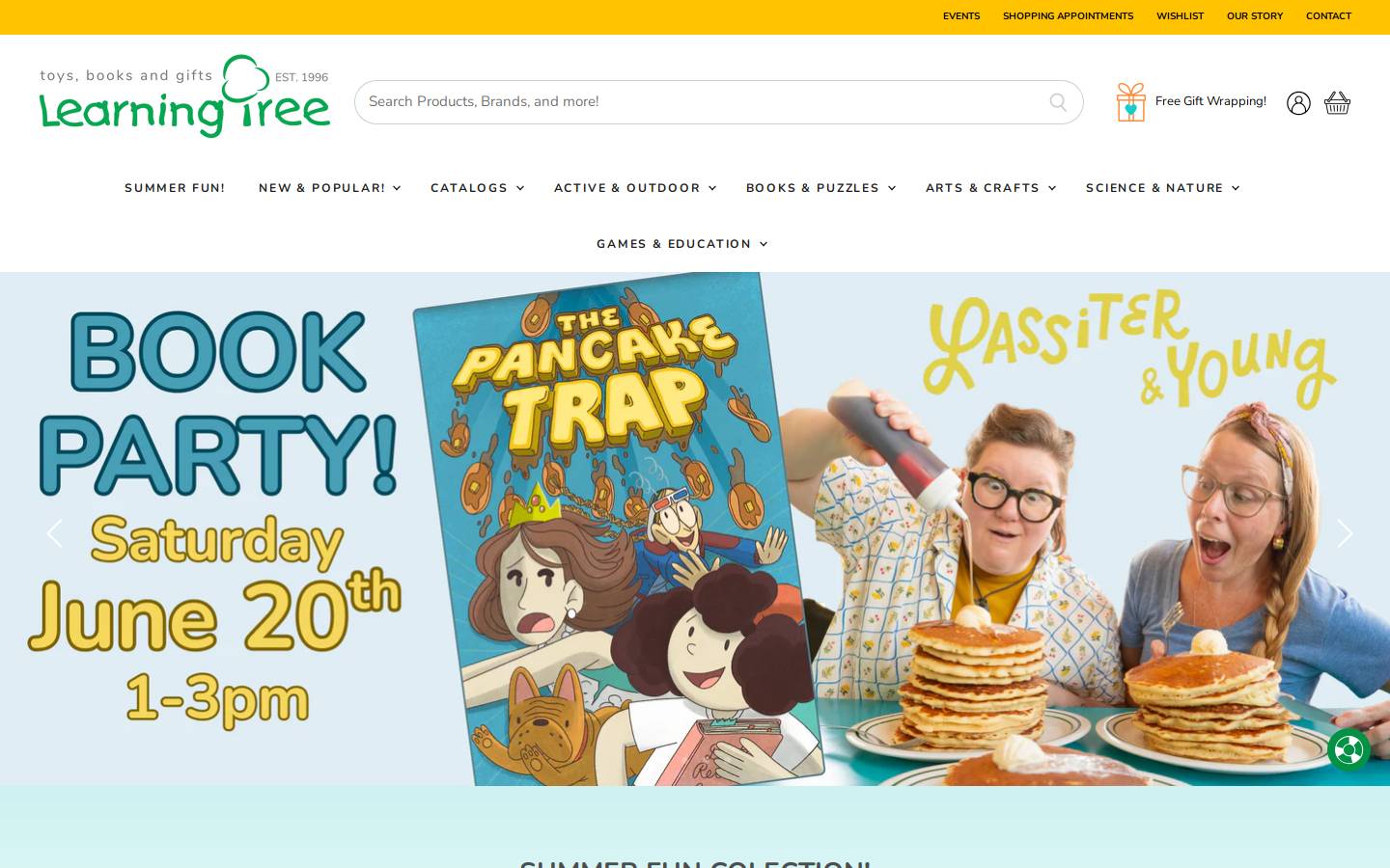 learningtreetoys.com homepage screenshot