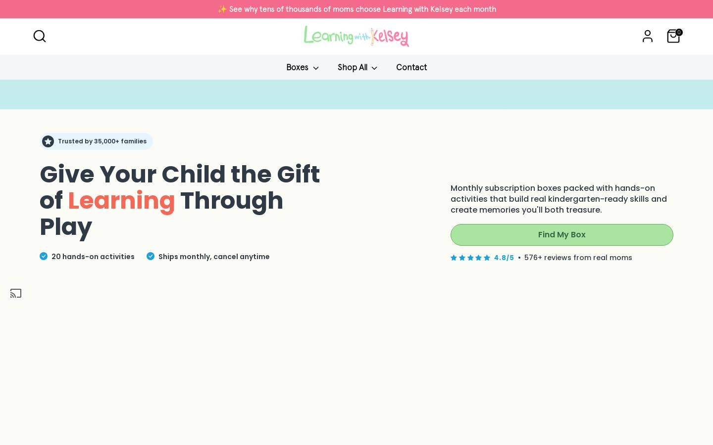 learningwithkelsey.com homepage screenshot