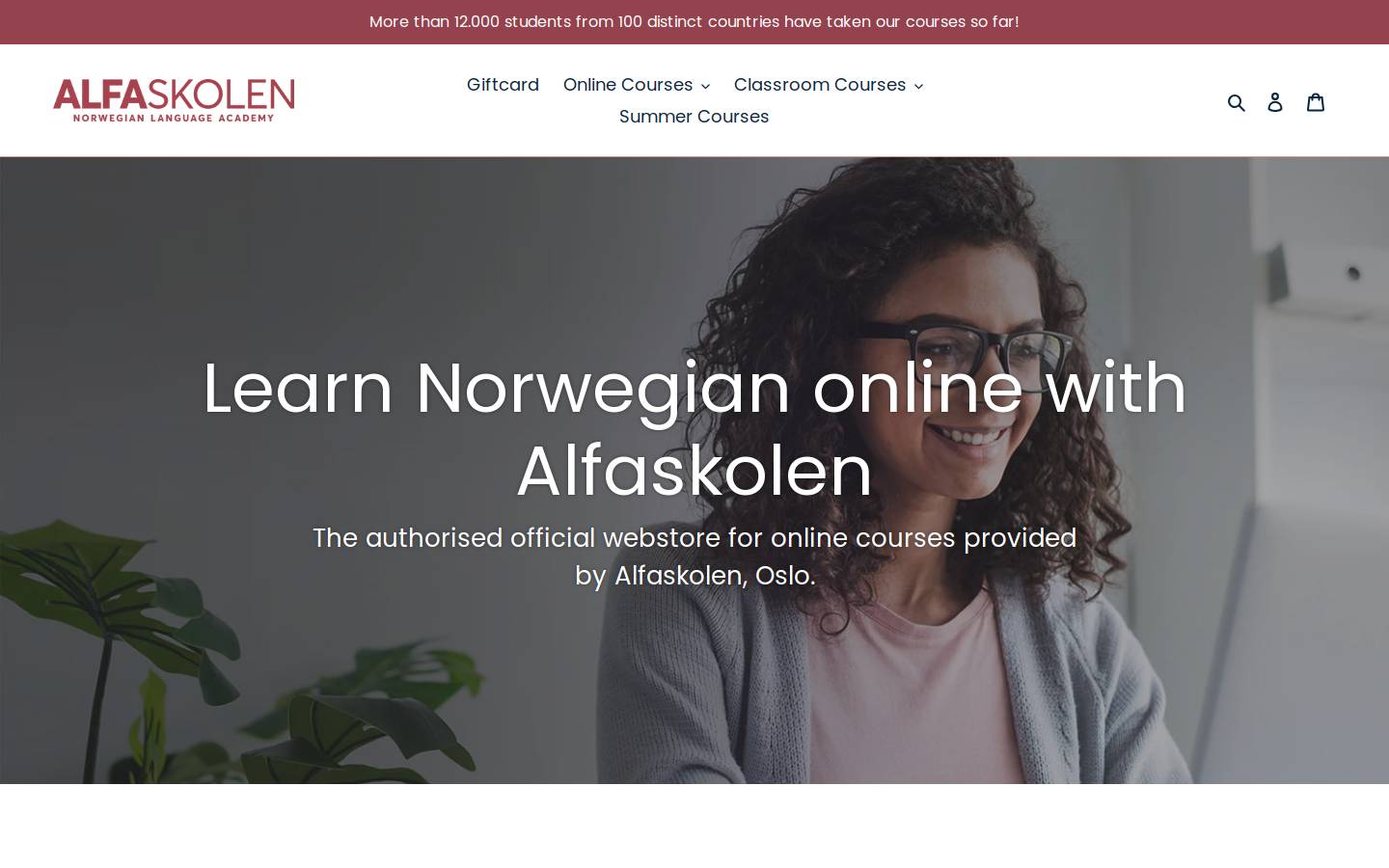 learnnorwegian.online homepage screenshot