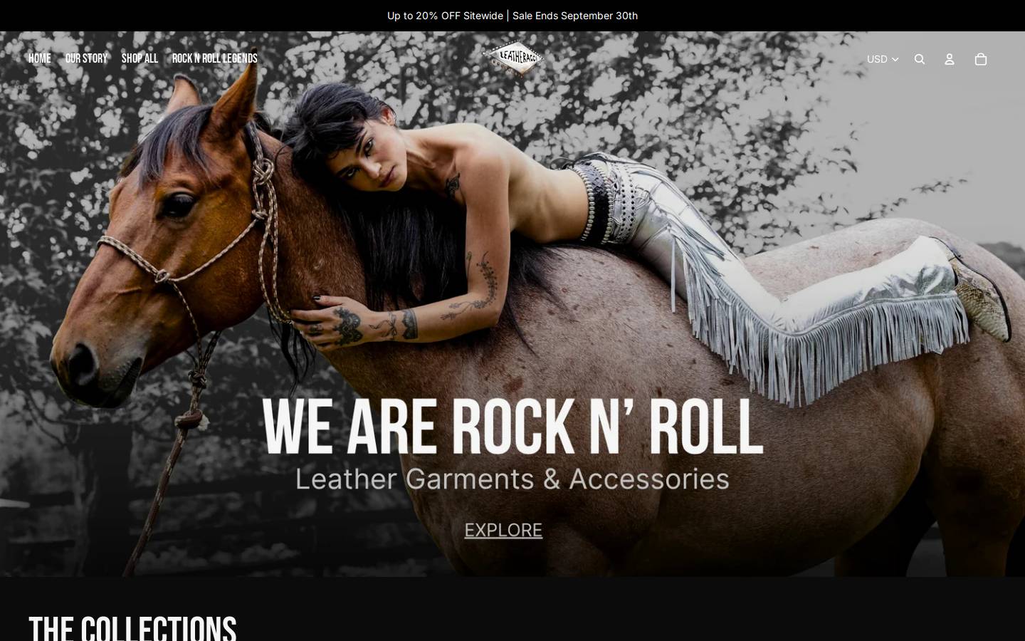 leatheracci.com homepage screenshot