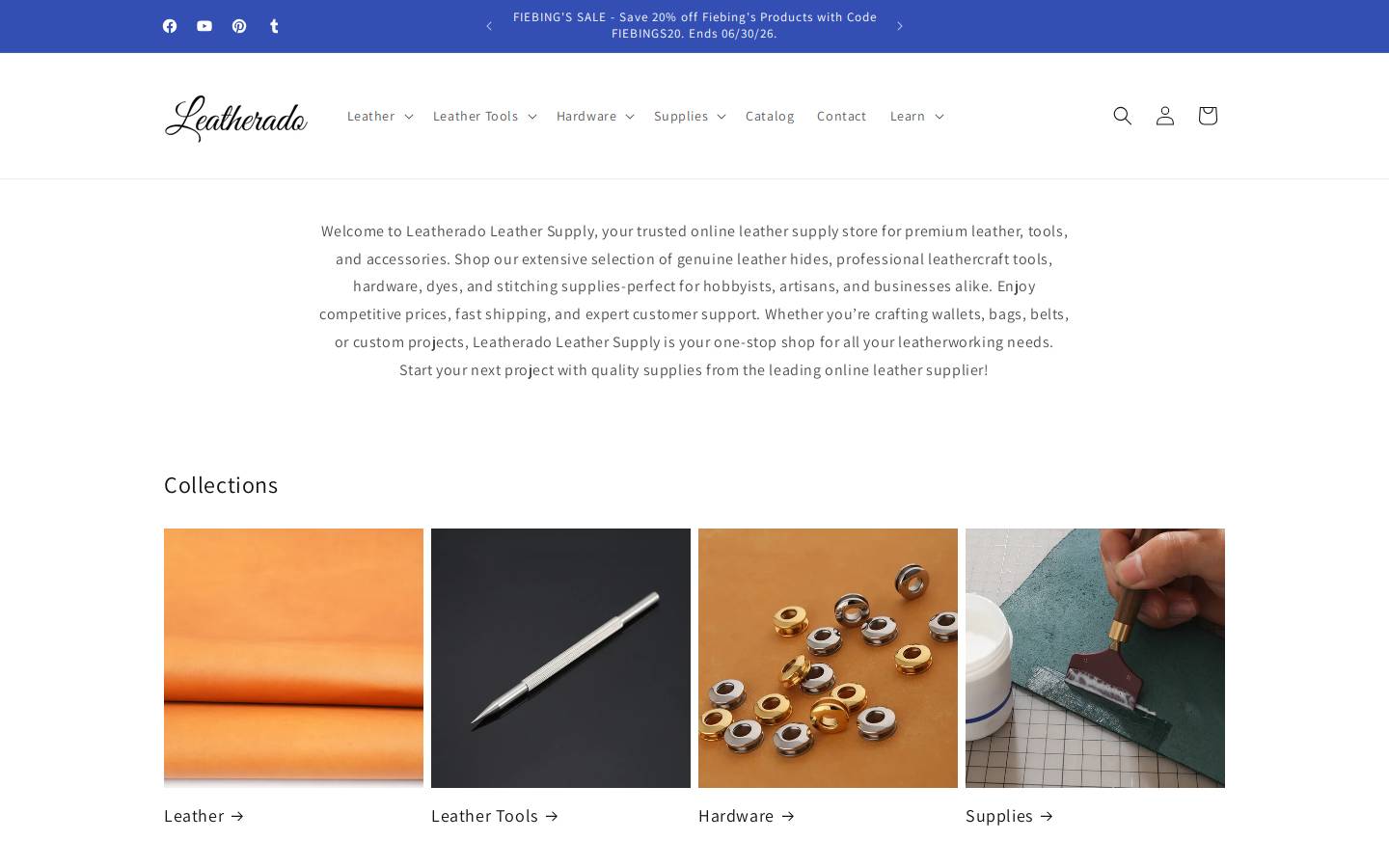 Leatherado homepage screenshot