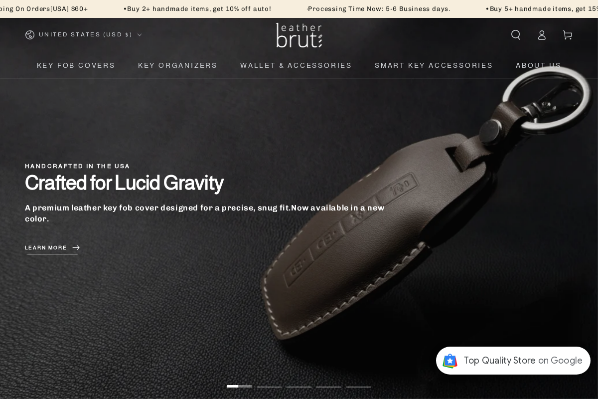 Leather Brut homepage screenshot