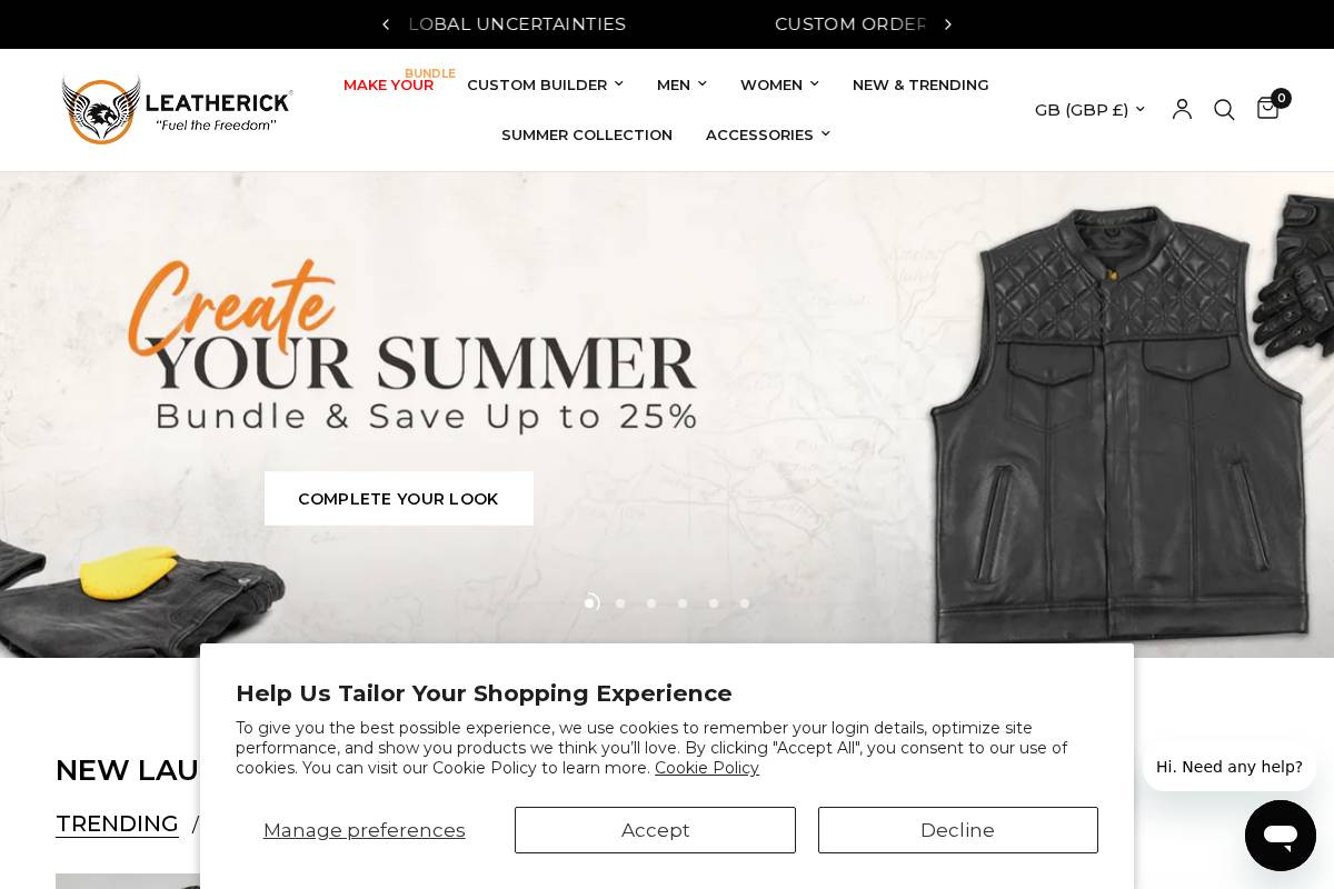 Leatherick homepage screenshot