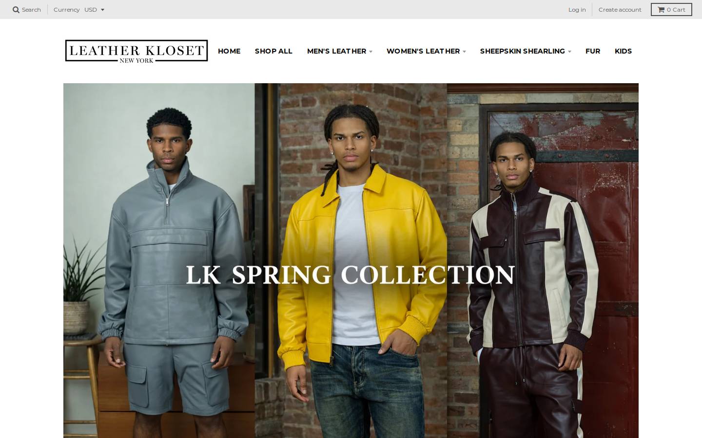 leatherkloset.com homepage screenshot
