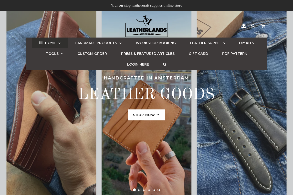 leatherlands.nl homepage screenshot