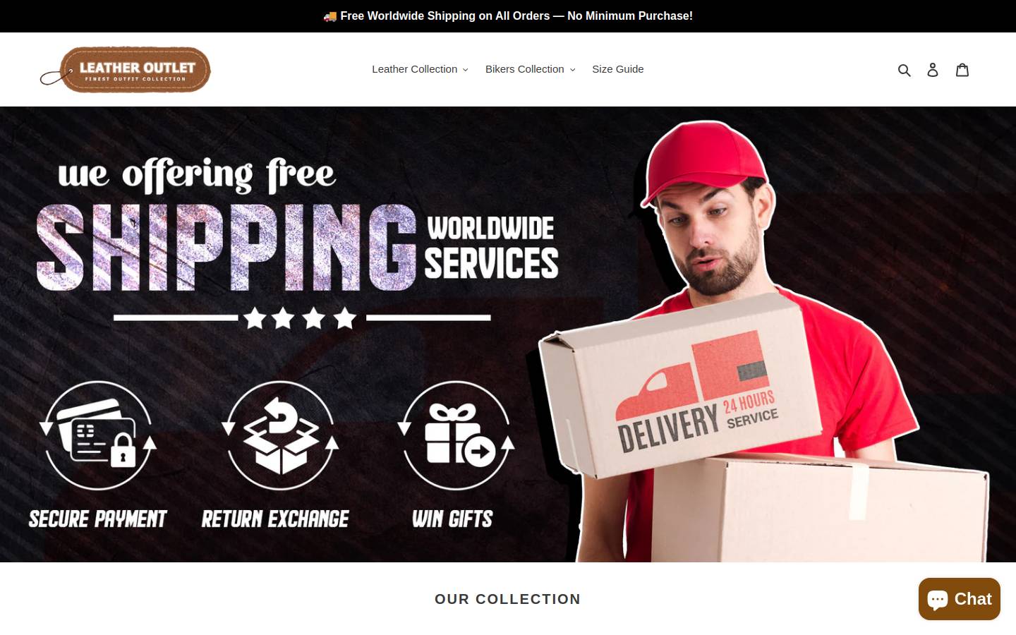 leatheroutlet.us homepage screenshot