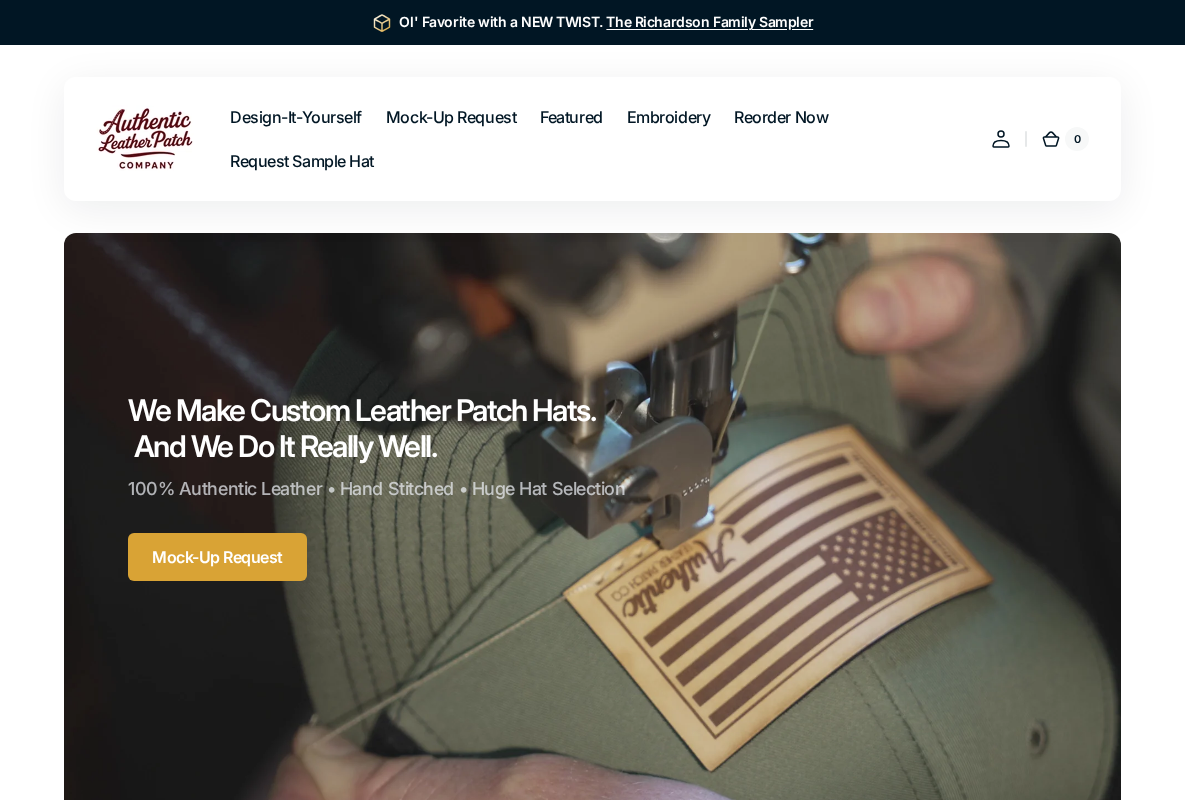 leatherpatchcompany.com homepage screenshot