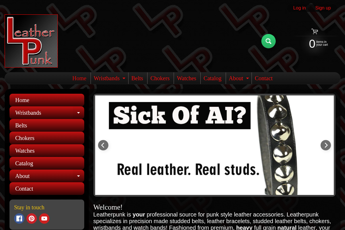 Leather Punk homepage screenshot