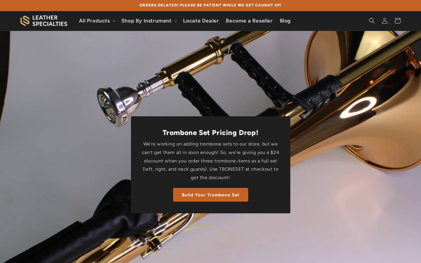 leatherspecialties.com homepage screenshot