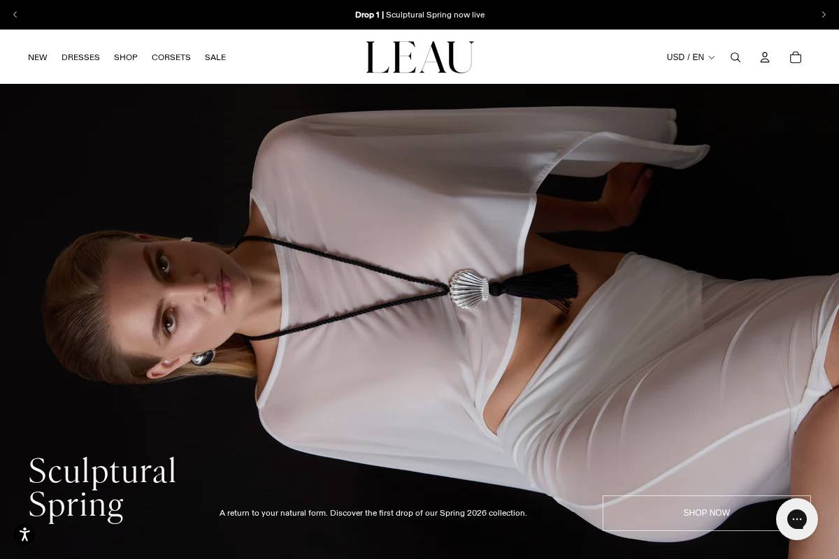 LEAU homepage screenshot