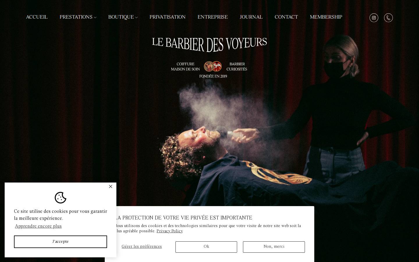 lebarbierdesvoyeurs.com homepage screenshot