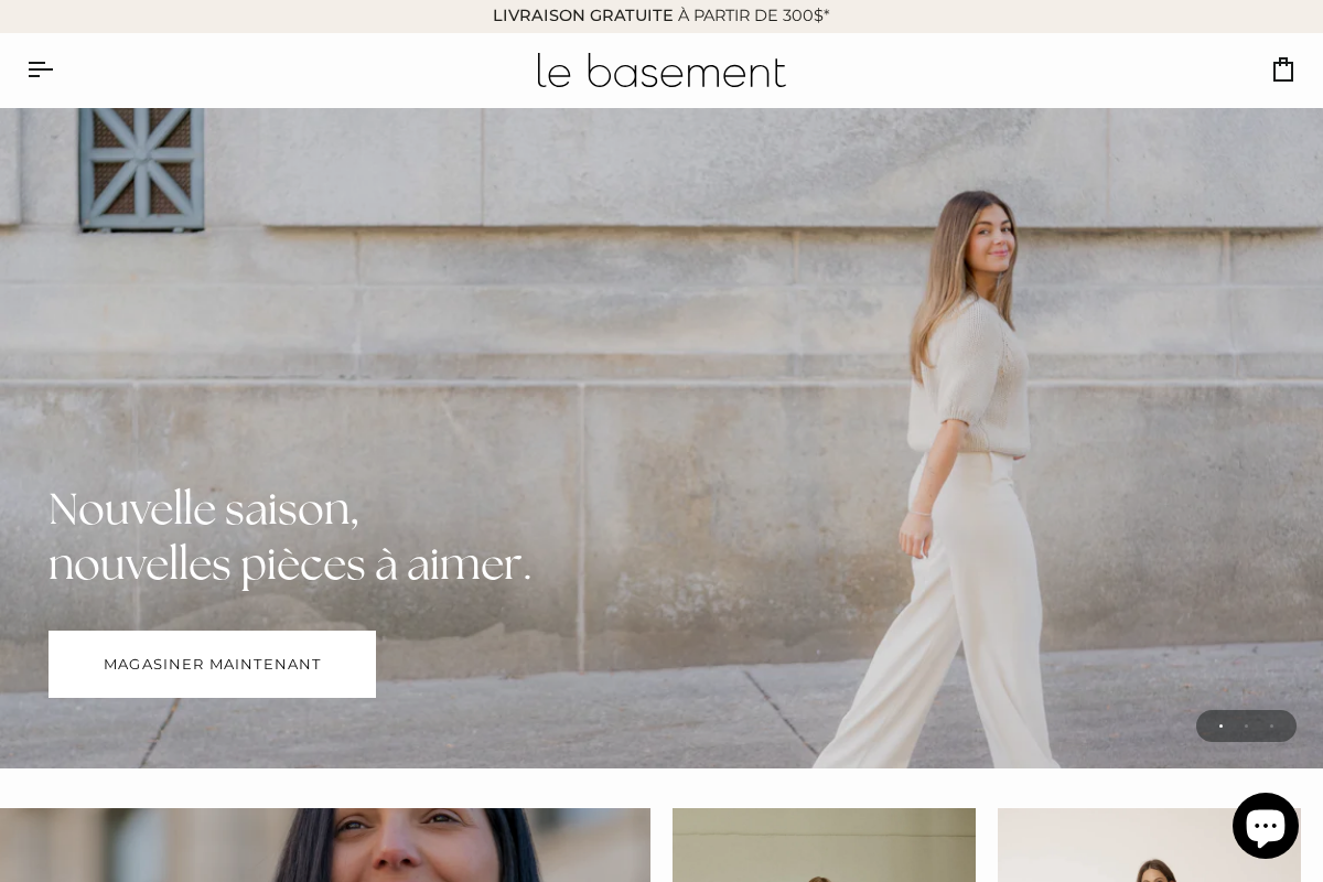 Le basement homepage screenshot