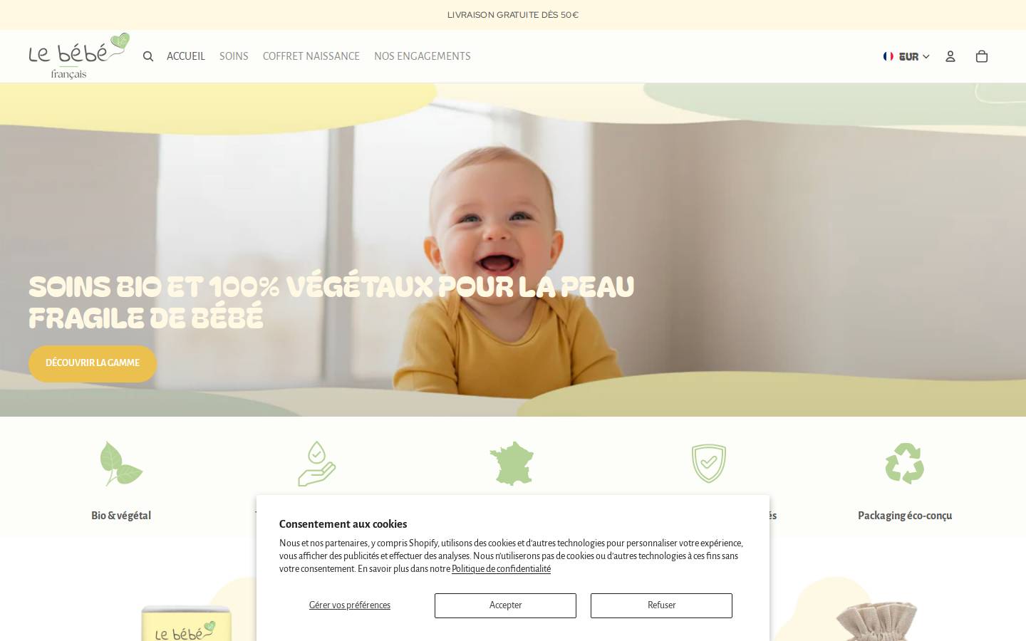 lebebefrancais.fr homepage screenshot