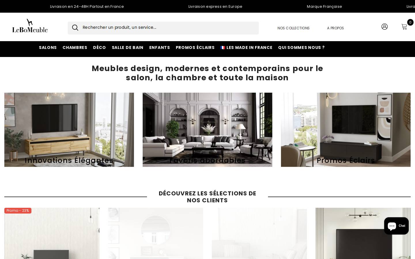 Lebomeuble homepage screenshot