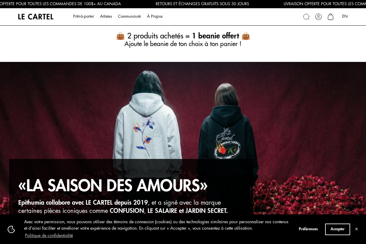 Le Cartel homepage screenshot