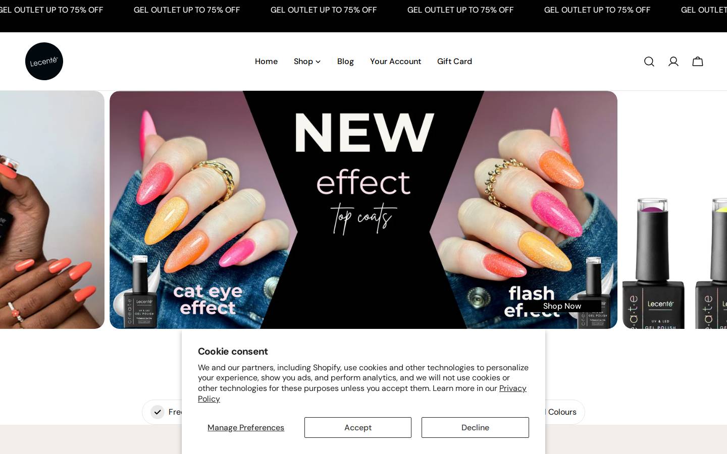 Lecenté homepage screenshot