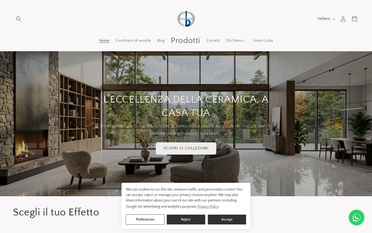 leceramichedisassuolo.com homepage screenshot