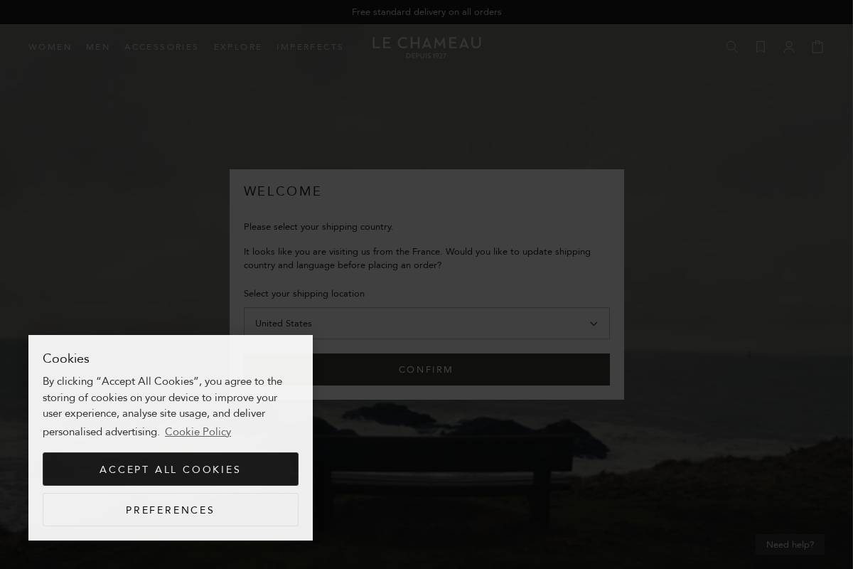Le Chameau homepage screenshot