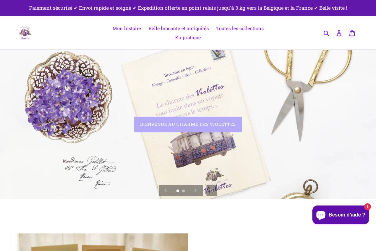 lecharmedesviolettes.com homepage screenshot