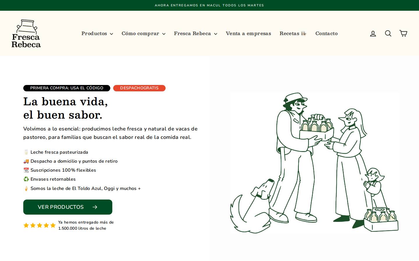 lechefresca.cl homepage screenshot