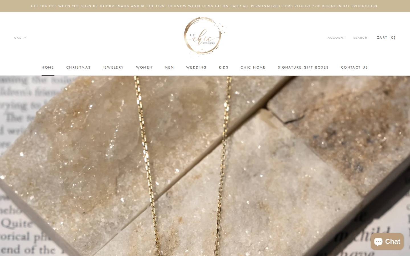 lechicdesigns.ca homepage screenshot