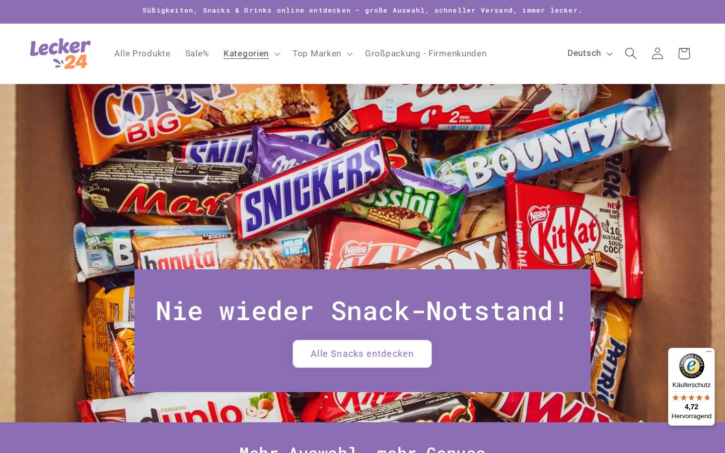 Lecker24 homepage screenshot