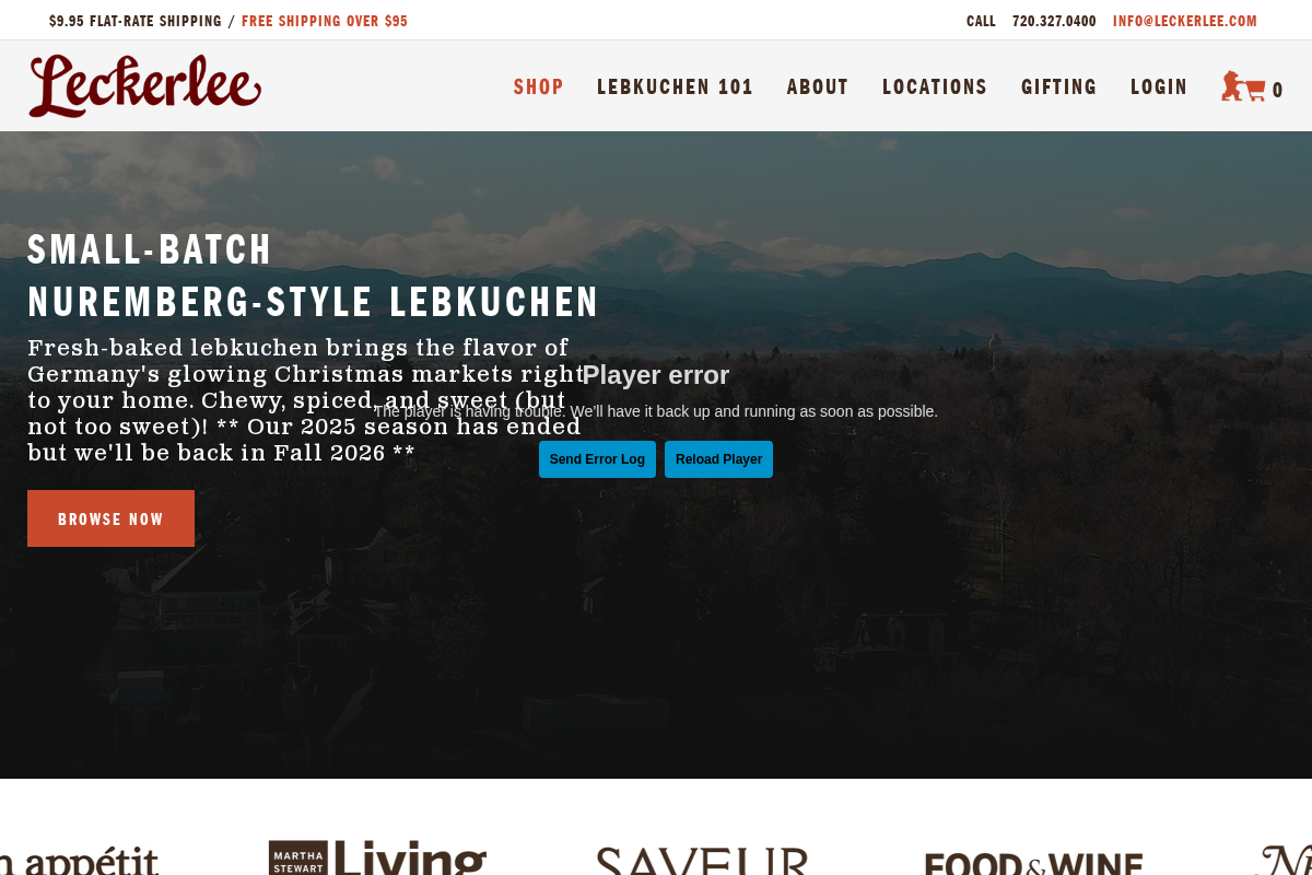 leckerlee.com homepage screenshot