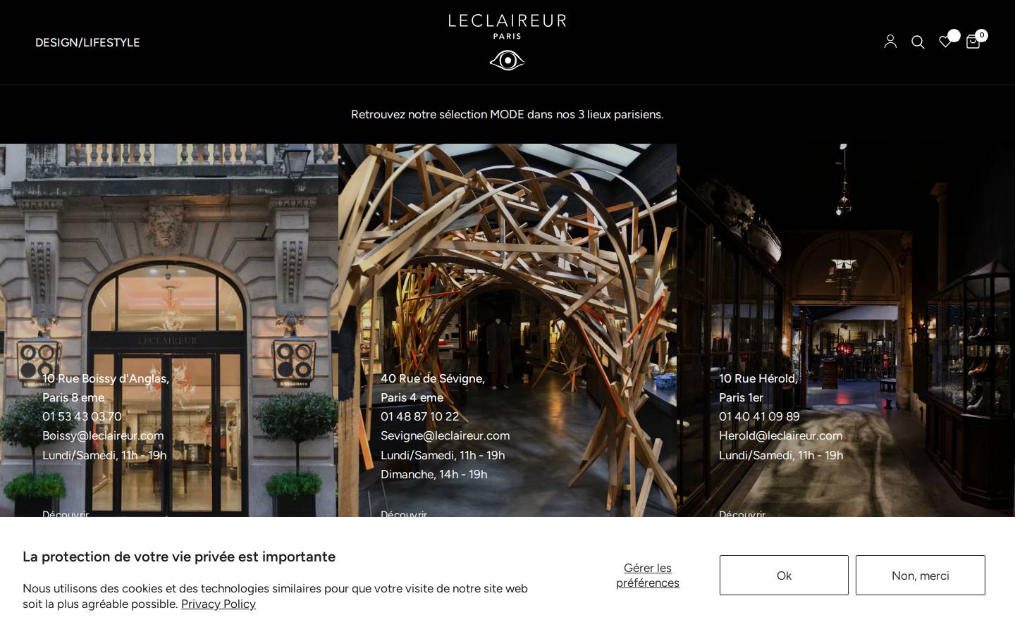 L'Eclaireur homepage screenshot