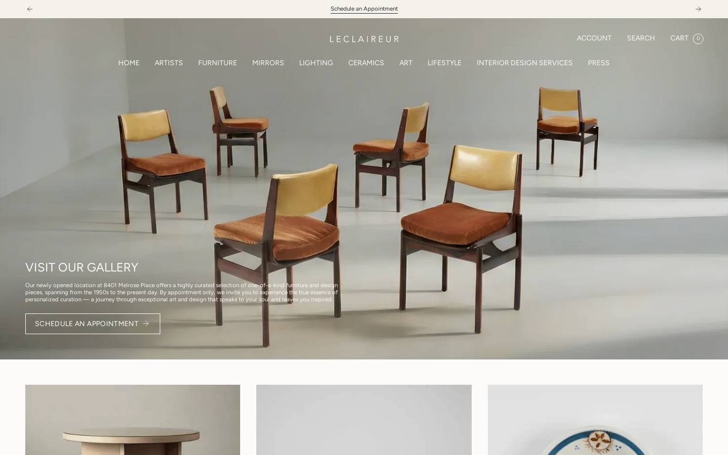 LECLAIREUR homepage screenshot