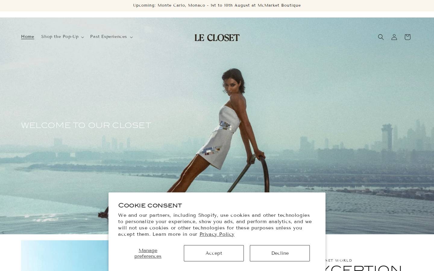 leclosetworld.com homepage screenshot