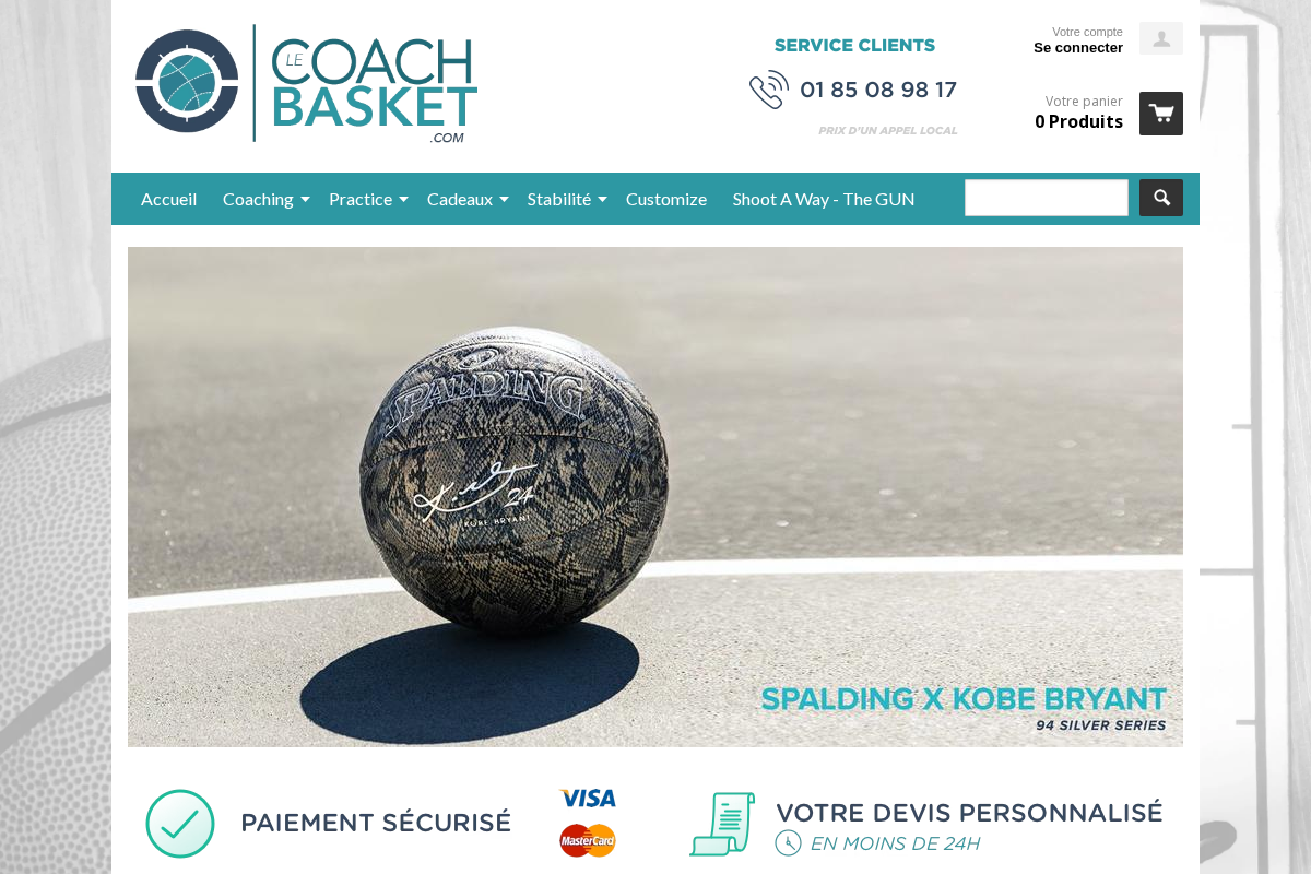 Le Coach Basket homepage screenshot