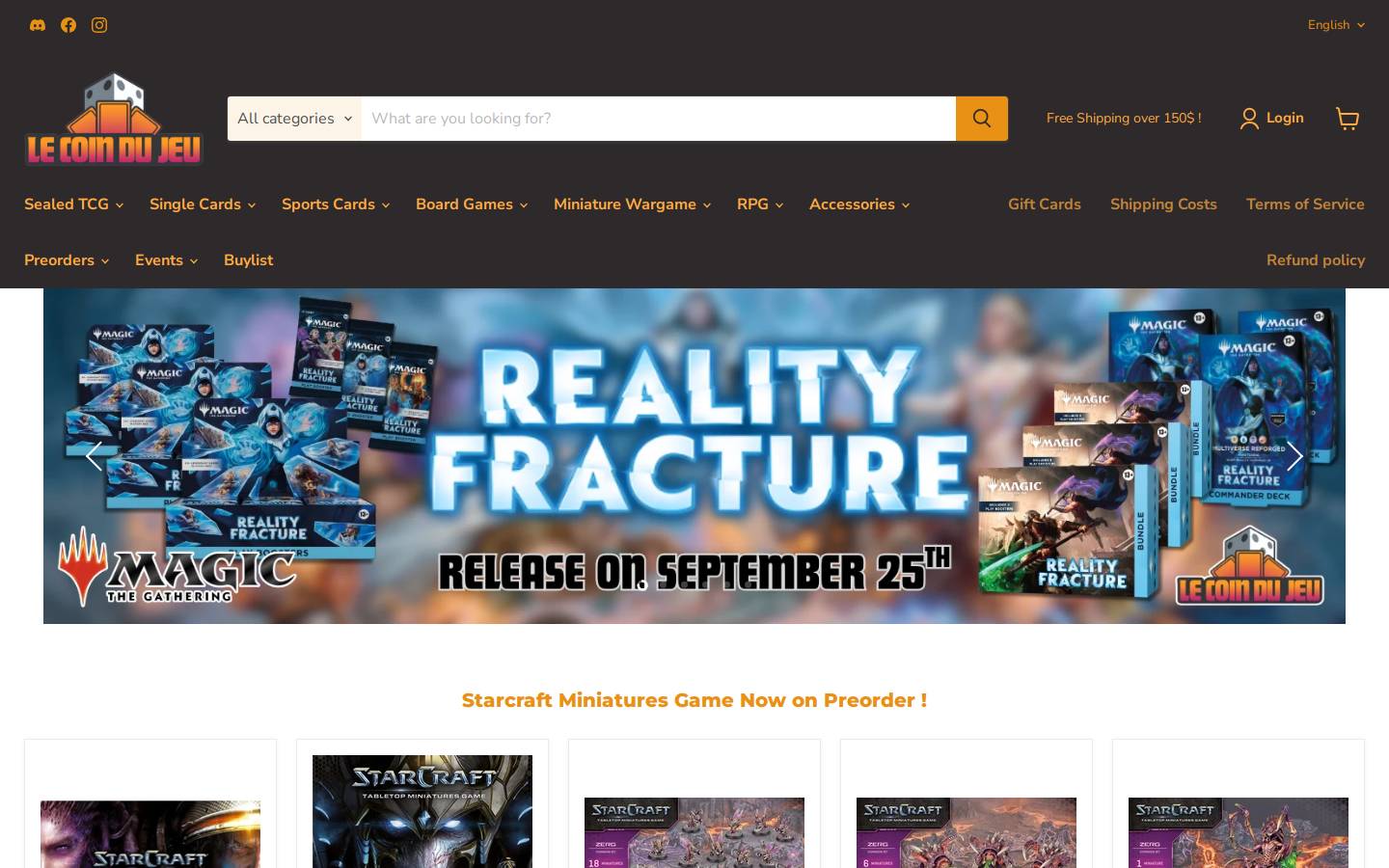 lecoindujeu.ca homepage screenshot