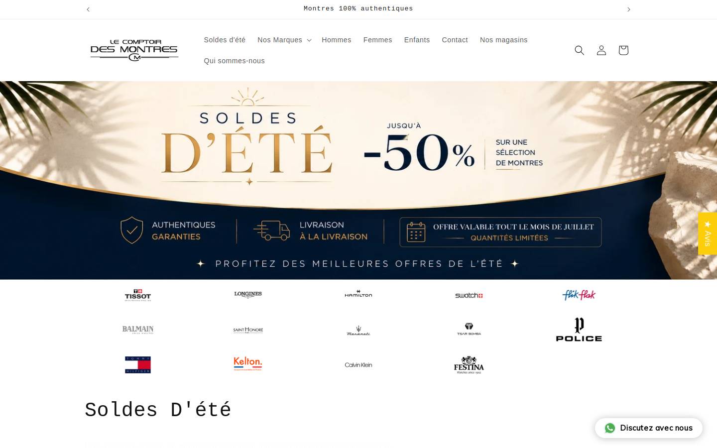 lecomptoirdesmontres.com homepage screenshot