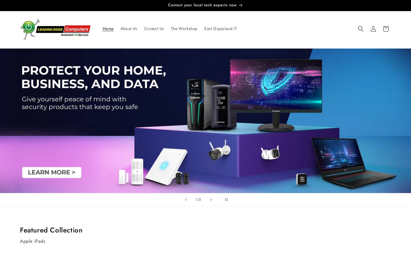 lecomputers.com.au homepage screenshot