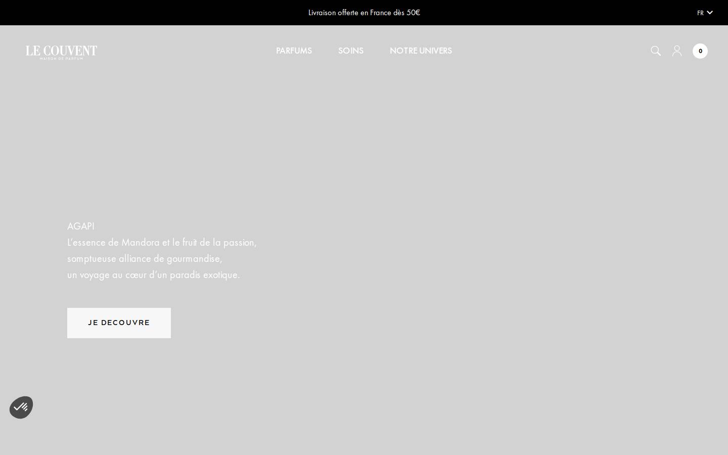 lecouventparfums.com homepage screenshot