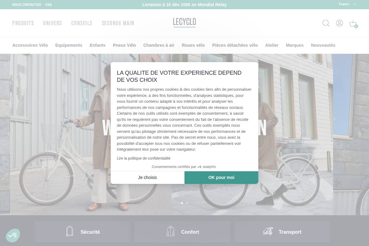 Lecyclo.com homepage screenshot