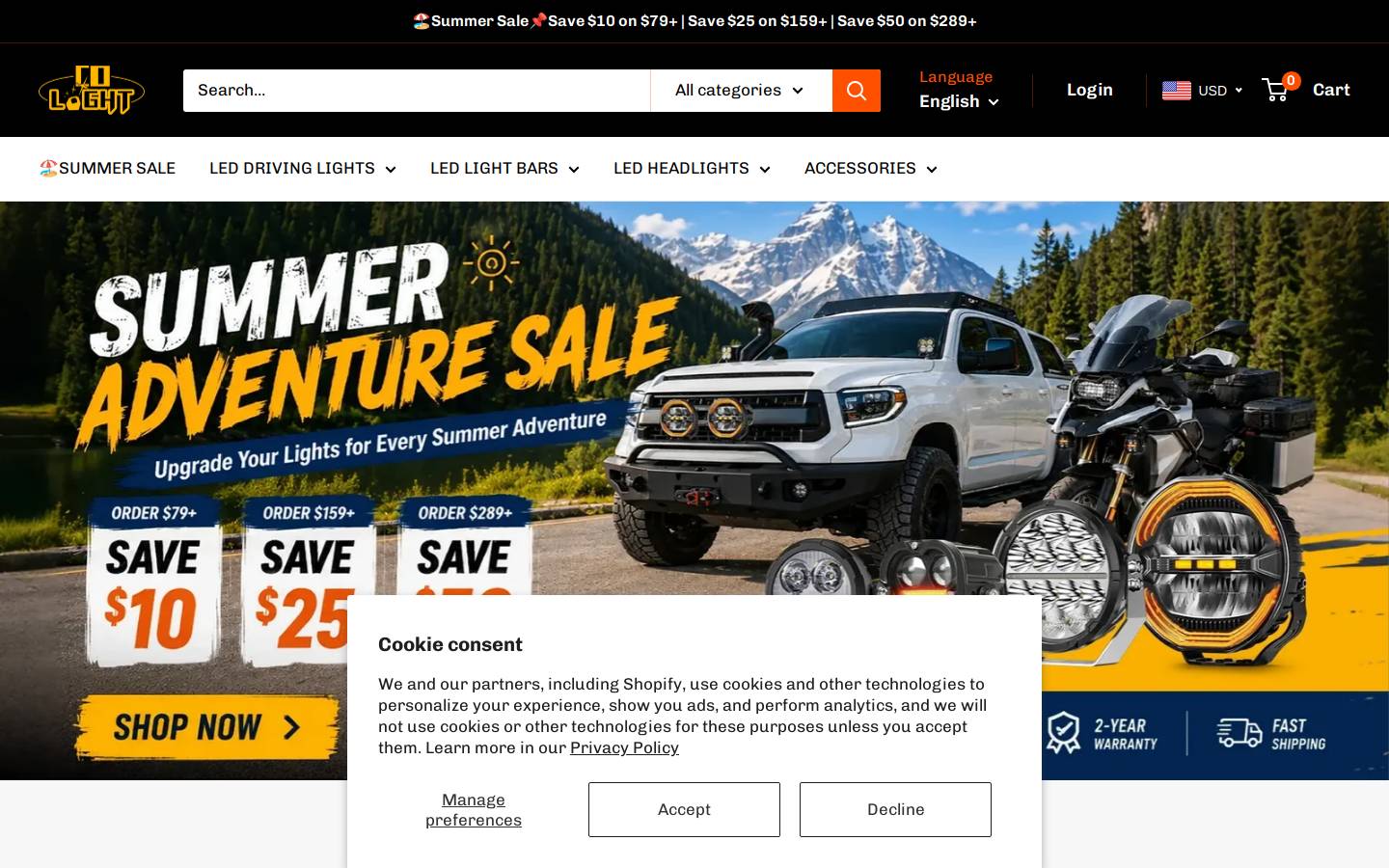 led-colight.com homepage screenshot
