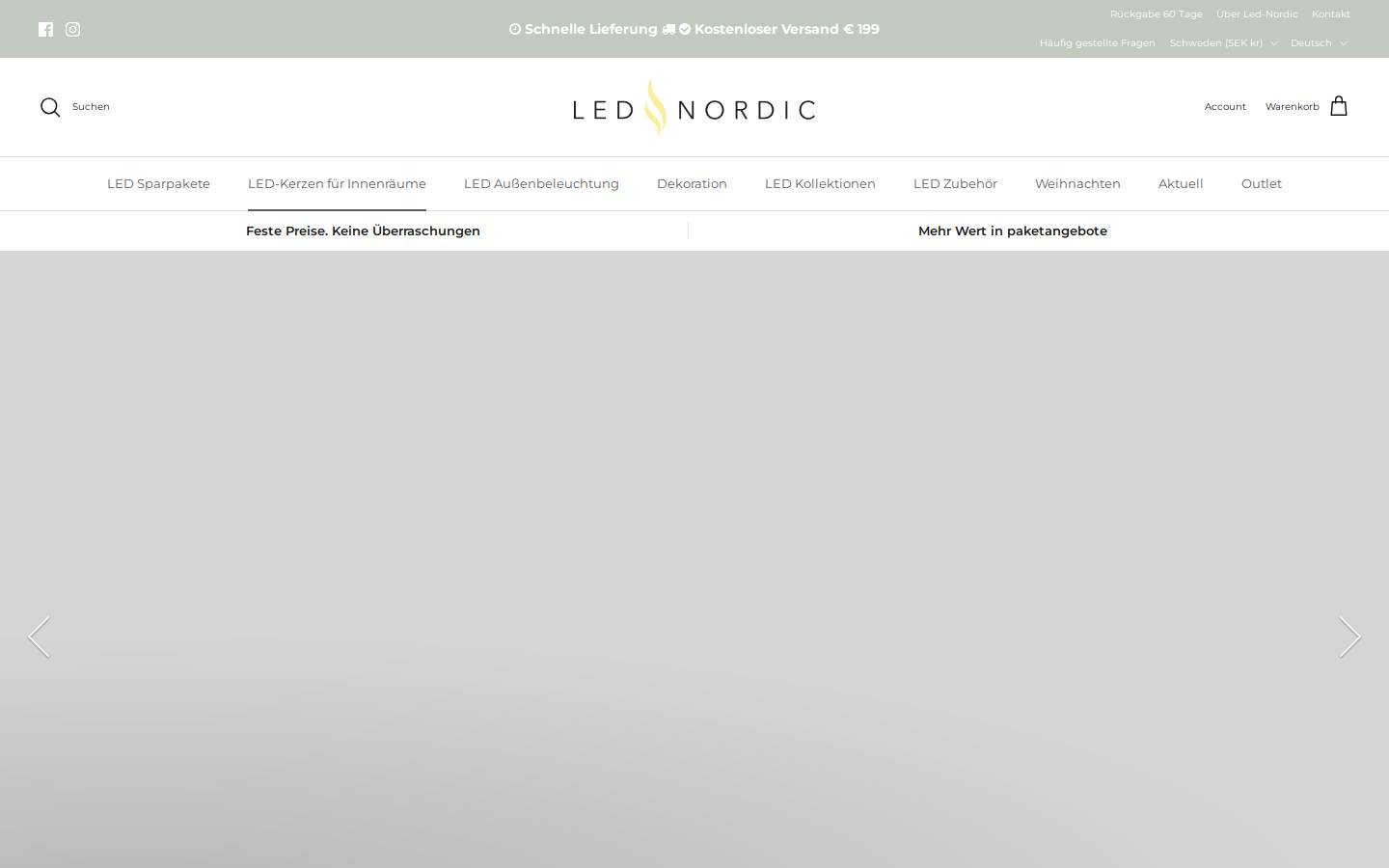 Led Nordic homepage screenshot