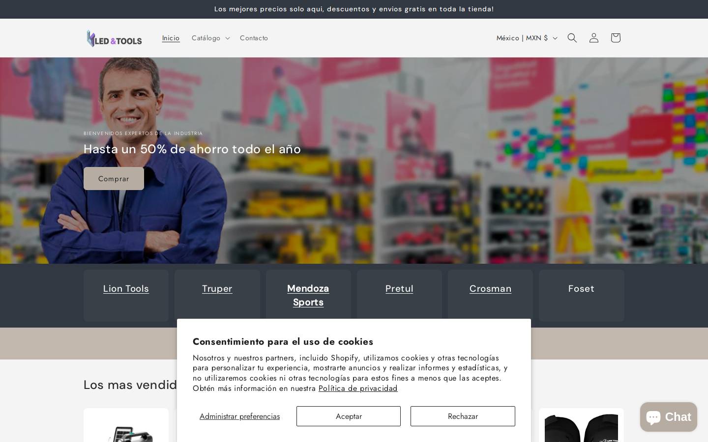 Led & Tools homepage screenshot