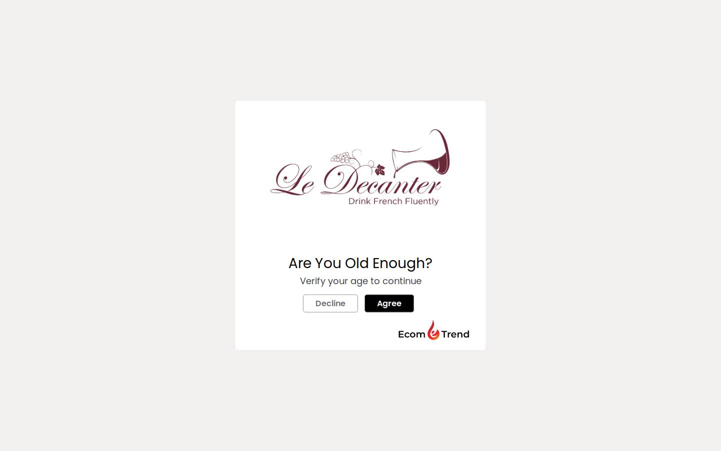 ledecanter.com homepage screenshot