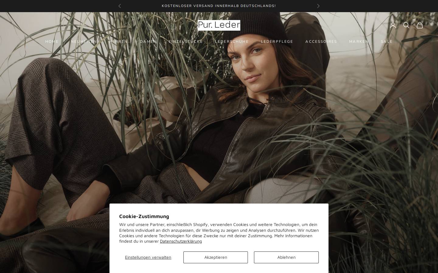 lederpur.de homepage screenshot