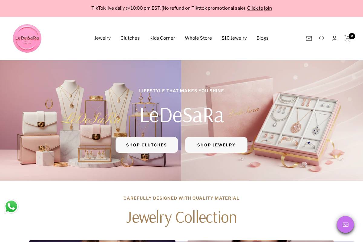 ledesara.ca homepage screenshot