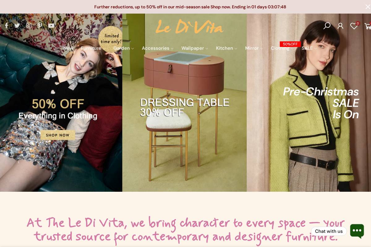 LE DI VITA  homepage screenshot