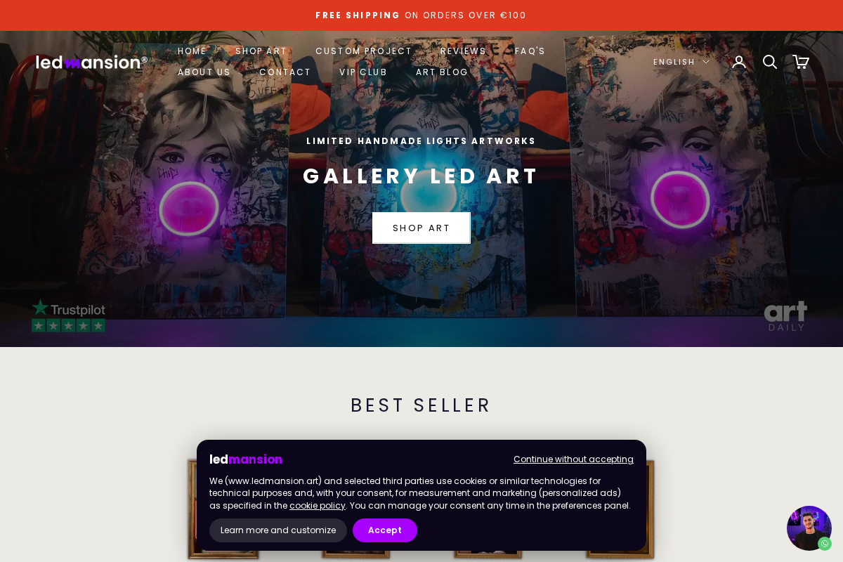 LEDMansion homepage screenshot
