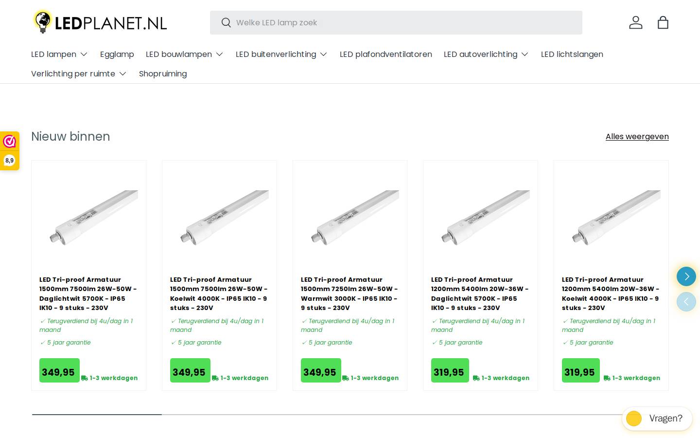 LEDPLANET.NL homepage screenshot