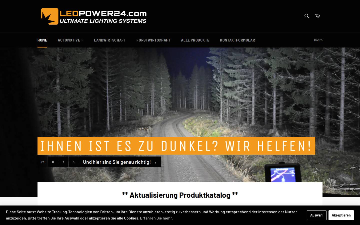 ledpower24.com homepage screenshot