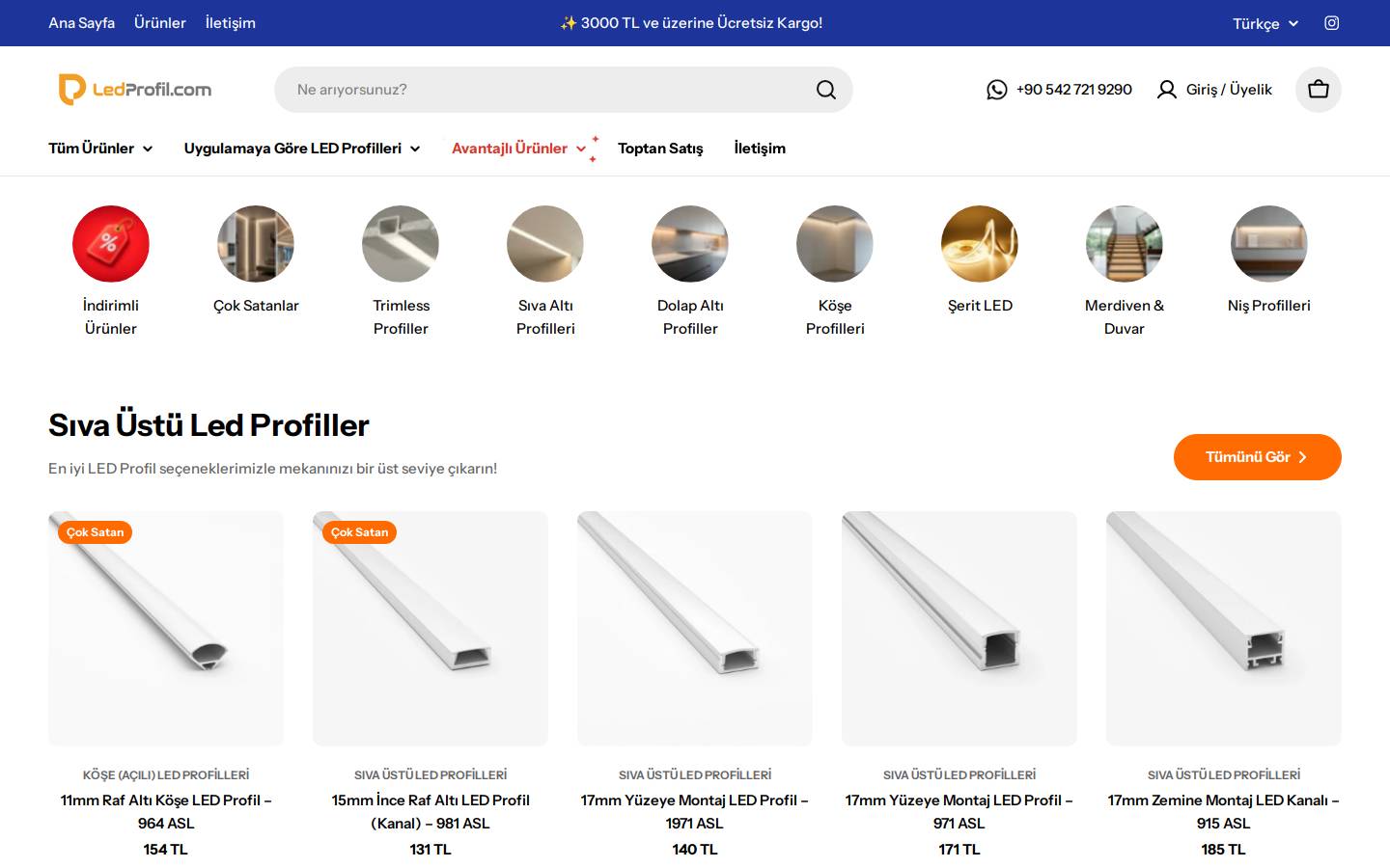ledprofil.com homepage screenshot