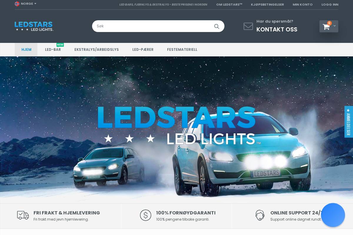 Ledstars homepage screenshot