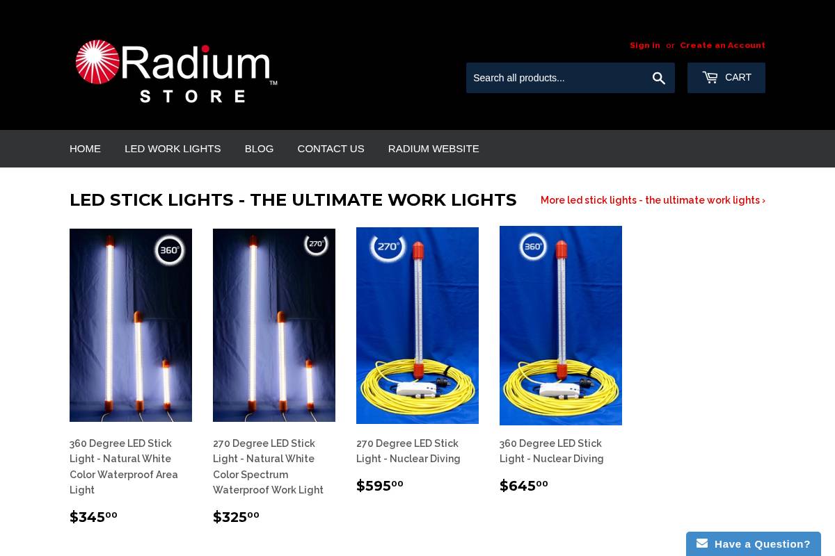 ledsticklights.com homepage screenshot