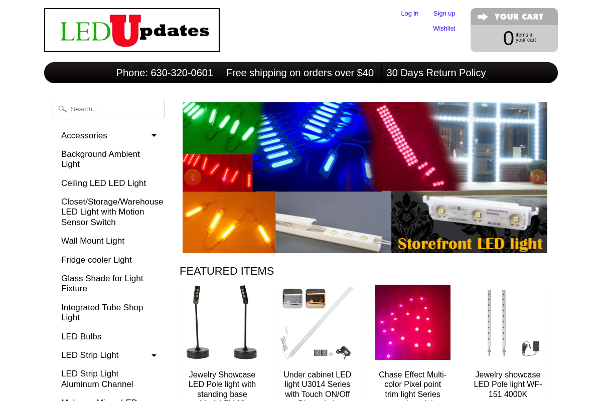 LEDUpdates homepage screenshot